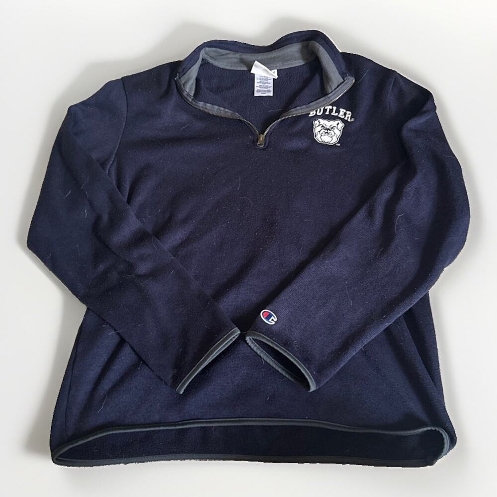 Champion Butler Bulldogs Sweatshirt Men's Medium Navy Blue Great Condition
